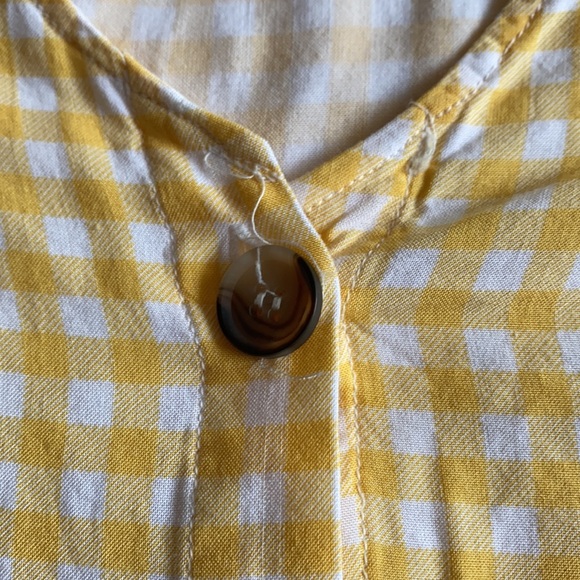 H&M Yellow & White Plaid Shirt - Picture 3 of 7